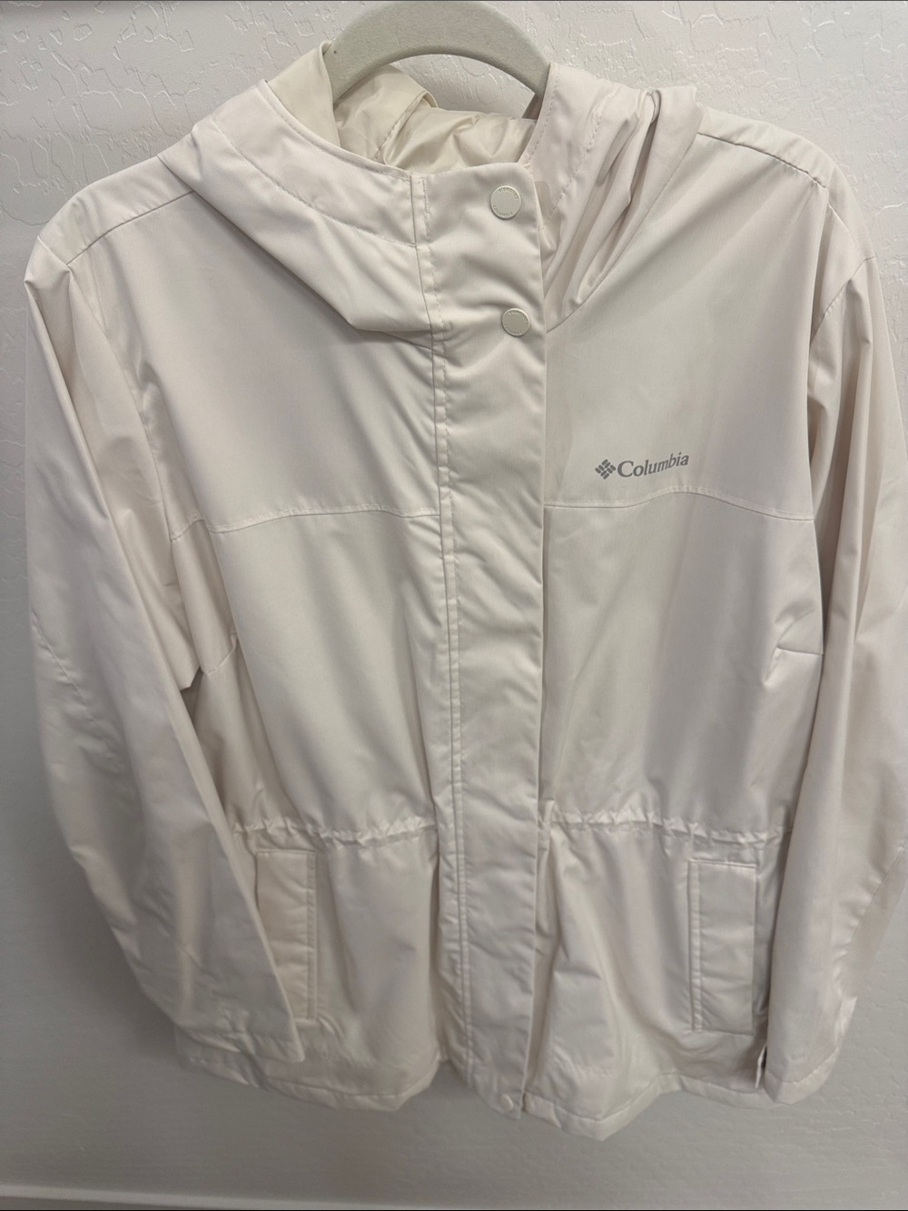 Columbia Off-White Hooded Utility Jacket